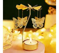 Mothers Day Gifts for Mom, Spinning Candle Holder, Rotating Carousel Tealight Candle Holder, Unique Birthday Gift For Women, Mom, Sister, Christmas, Valentine's Day, Party Decor, Gift (Butterfly)