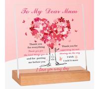 Mothers Day Gifts for Mum from Daughter&Son, Acrylic Desk Plaque Presents for Mum Birthday Gifts, Desk Decor ornament Mother's Present for Christmas, Mother’s Day, Birthday, Thanksgiving