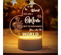 Mothers Day Gifts for Mum - Mum Presents Engraved Night Light, Mummy Gift Lamp with Touching Words, Gifts for Mothers Day