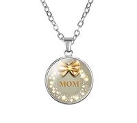 Mother's Day Gifts from Son and Daughter New Love Zircon Pendant Necklace Women's Collarbone Chain Light Luxury Birthday Anniversary Mothers Day Gift (E, One Size)