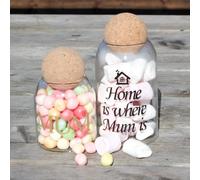 Mother's Day Glass Storage Jars with Cork Stopper