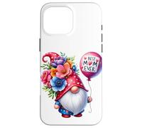 Mother's Day Gnome Garden Cherished Mom Whimsical Floral Case for iPhone 16 Pro Max