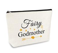 Mother's Day Godmother Gifts Makeup Bag Christmas Birthday Gift for Fairy Godmother Cosmetic Bag Godmothers Gift from Godchildren New Godmothers Baptism Gifts Travel Cosmetic Pouch