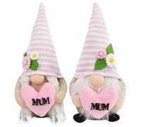 Mothers Day Gonk Decorations, Handmade Gonks Dwarf Doll Gifts for Him Her, Plush Valentines Gonk Handmade Gnome Dolls Spring Mini Faceless Dwarf Elf Decorations for Mother's & Valentine's Day (A+B-2)