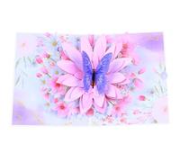 Mothers Day Greeting Card Popup Flower Butterfly Blessing Message Thank You For Wife Mom Postcards Gift Butterfly Card