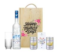 Mother's Day Grey Goose Vodka Gift Set with Lemonade & Vodka Glass - 70cl | 40% ABV | Premium Vodka Gift for Mum