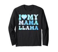 Mother's Day I LOVE MY MAMA LLAMA Funny Expectant Mothers Long Sleeve T-Shirt