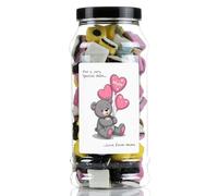 Mothers Day Liquorice Allsorts Sweet Gift Jar by Just Treats - Personalised - Bear Hugs - J21