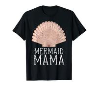 Mothers Day Mermaid Mama Mythical Creature Seashell Mermaid T-Shirt