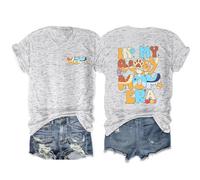 Mother's Day Mom T-Shirt In My Bluey Mom Era Tees Shirt For Women Mama Graphic Tee Tops(Graphite Grey,XXL)