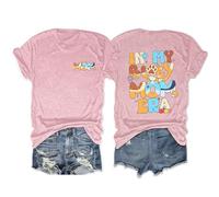 Mother's Day Mom T-Shirt In My Bluey Mom Era Tees Shirt For Women Mama Graphic Tee Tops(Pink,XL)