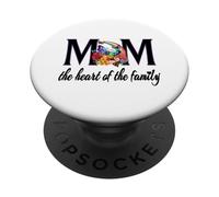 Mother's Day Mom The Heart Of The Family Cute Floral PopSockets Adhesive PopGrip