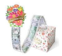Mother's Day Money Box for Cash Gift Pull, Money Surprise Gift Boxes for Cash, Surprise Money Holder Cash Gift for Mom Women, DIY Funny Money Gift Box with 60 Transparent Bags