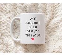 Mothers Day Mug Gifts for Mum Grandma, 330ml Funny Mum Mug Mothers Day Gifts Coffee Mug from Daughter Son Presents for Mummy Birthday - My Favourite Child Gave Me This Mug!