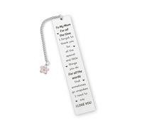 Mothers Day Mum Gifts Eid Mothers Day Gifts from Son Daughter Mother Day Gift for Mum Mummy Birthday Presents Godmother Bookmark Thank You Gift for Step Mom Book Lover Bookish Present Easter Christmas
