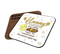 Mothers Day, Nanny If i had a Stars Christmas, Birthday, Nannie, Nan Tableware, Coffee/Tea/Drink Coaster. (Square Shaped Coaster)