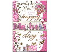 Mothers Day Open Greeting Card 23 x 15 Cm (9 x 6 inches) Especially For You Wishing You A Happy Mother's Day