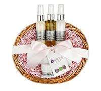 Mothers Day Pamper Kit Women, Vegan pamper gift basket women, relaxation gift set, massage oil, stress balm, hand cream, foot cream, paraben, animal free pamper set gift basket