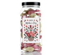 Mothers Day Pink and White Mice Sweet Gift Jar by Just Treats - Blooming with Love - J26