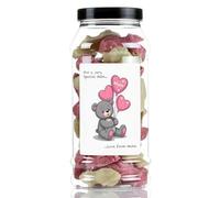 Mothers Day Pink and White Mice Sweet Gift Jar by Just Treats - Personalised - Bear Hugs - J26