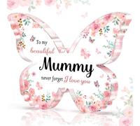 Mothers Day Plaque Gifts for Mummy, Beautiful Butterfly Acrylic Ornament Keepsake, Best Mummy Gifts for Mothers Day, Mothers Day, Christmas