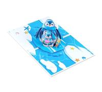 Mother's Day Pop Up Card Penguin Pop Up Birthday Card with Envelopes and Memo for Removable Female Grandmother Handmade Penguin Greeting Card
