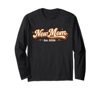 Mothers Day Retro New Mom Est 2026 for Women Long Sleeve T-Shirt
