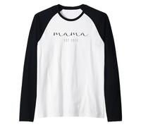 Mother's Day Shirts Mom Since 2015 Mama Est 2015 Raglan Baseball Tee