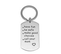 Mother's Day Stainless Steel Key Ring Have Fun be your Safe Attractive design