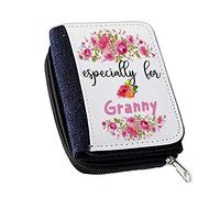 Mothers Day Themed Floral Art Especially for Granny Women's Denim Coin Wallet Gift.