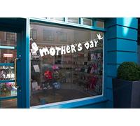 Mothers Day Window Stickers - Mother's Day Window Decorations - Mother's Day with Birds Vinyl Cling - Mothers Day Shop Window Display - Large