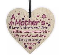 Mothers Day Wooden Hanging Heart Message Plaque 10cm x 10cm