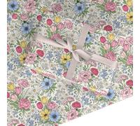 Mothers Day Wrapping Paper Pastel Floral - Premium Elegant Gift Wrap with Soft Pink, Peach, Lilac and Green Flowers for Mum, Nan and Women - Recyclable Sheets by Dyefor - 6 Sheets (50x70cm)