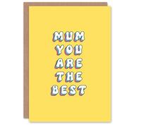 Mother's Day You Are The Best Mum Modern Bright Bold Greeting Card