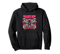 Mothers Fab Day Groovy Hippie 60s Colorful 70s Butterfly Mum Pullover Hoodie