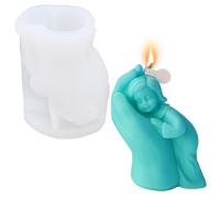 Mother's Hand Candle Mould, 3D Hand Touching Girl Mold Silicone Mold Epoxy Resin Silicone Moulds for Resin Casting Wax Aromatherapy Soap Moulds for DIY Making