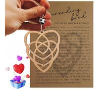 Mother's Knot Ornament,Mother Gifts,Wooden Heart Christmas Story Ornament,Gifts for Mum,Present for Mom,Heart Keepsake Gift,Mum Gifts,Mum, Wooden Hearts for Hanging,Hanging Hearts,B