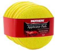 Mothers Microfiber Polishing Pad and Cleaning Pads for Car Detailing, 5 Inch Diameter, Yellow, 6 Pack