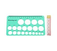 Mothers Nipple Measurement Ruler Flexible Silicone Breast Flange Measuring Tool with 1.5m Soft Tape (Green)