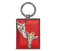 Mother's Pride Red Leather Keyring, Giraffe Design by Yoshi
