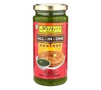 Mother's Recipe All in One Chutney 250gm x 2 | Mixture of Water, Coriander, Green Chillies, Mint Leaves, Garlic, Ginger, Lemon | Culinary Uses Like Deep, Spread, Coocking Ingradient & Accompaniment