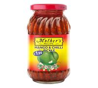 Mother's Recipe Mango and Chilli Pickle - 500g (Pack of 6) | Authentic Flavor | Tangy and Spicy | Handcrafted Recipe | Food Accompaniment