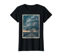 Mothership Storm Tornado Chaser Weather Meteorology Value Graphic T-Shirt, Women, Black, L