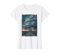 Mothership Storm Tornado Chaser Weather Meteorology Value Graphic T-Shirt, Women, White, S