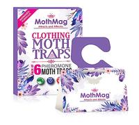 MothMag Moth Traps for Clothes, Closets, Fabrics, and Carpets, Clothes Moth Traps, Closet Moth Traps,Clothing Moth Pheromone Traps, Mothballs Alternative, How to Get Rid of Moths in House