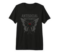 Mothman Antisocial Butterfly Funny Cryptid Core Premium T-Shirt