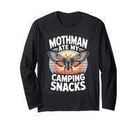 Mothman ATE My Camping Snacks Cryptid Camping Long Sleeve T-Shirt