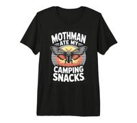 Mothman ATE My Camping Snacks Cryptid Camping Premium T-Shirt