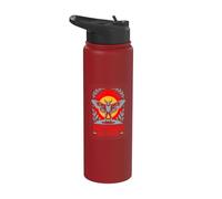 Mothman Believer Quote Retro Cryptid Poster Stainless Steel Insulated Water Bottle