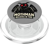 Mothman Believes In You Paranormal Cryptozoology Dark Humor PopSockets PopGrip for MagSafe